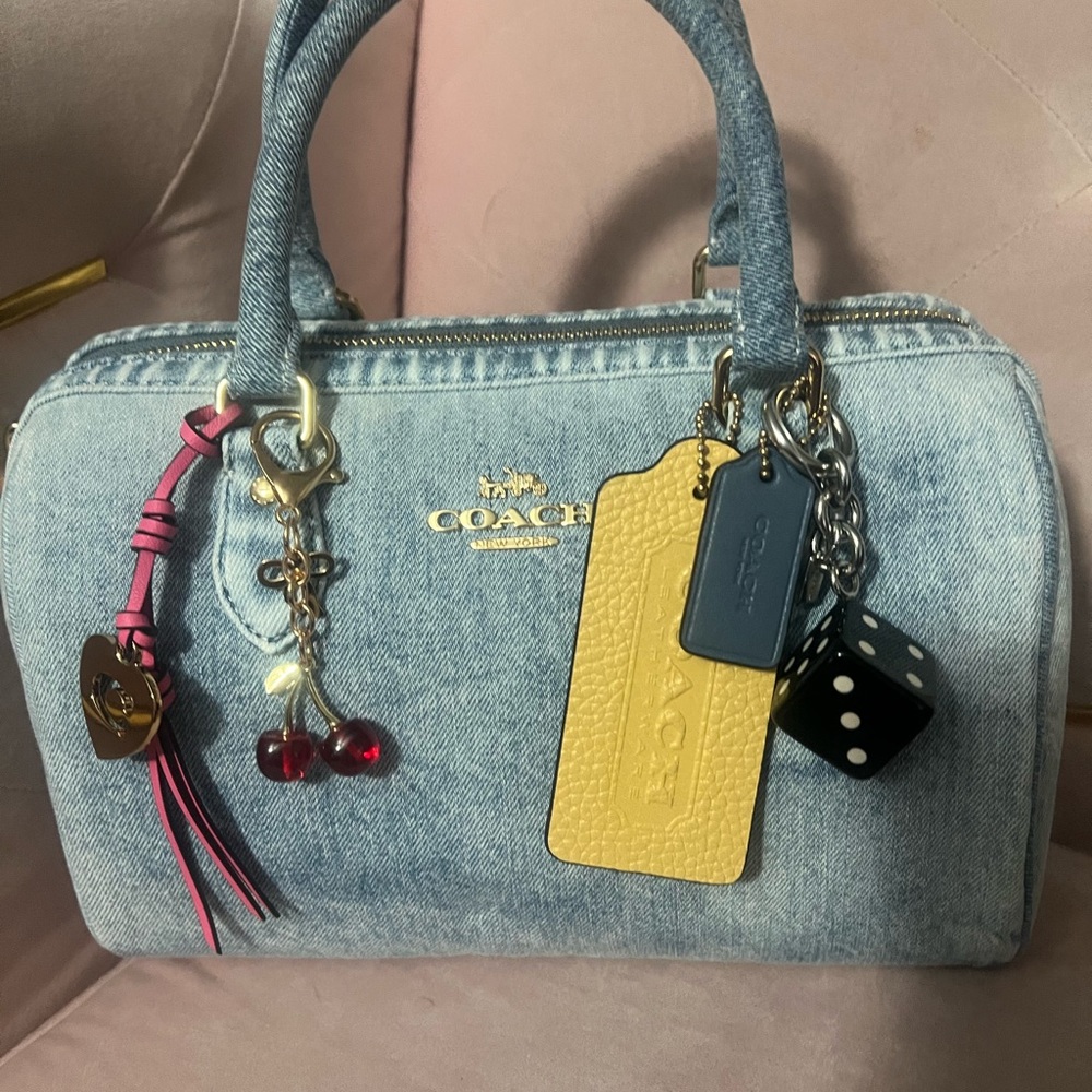 Coach Loved Denim Medium Rowan Bag